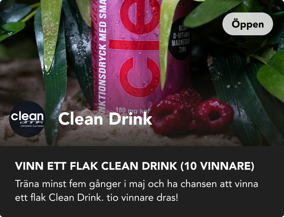 Träna och vinn Clean Drink!